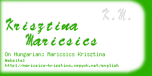 krisztina maricsics business card